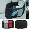 1X Black Car Storage Leather Pouch Bag Phone Holder Organizer Auto Accessories