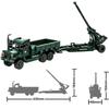 Non-Toxic 485Pcs Military Classic Building Blocks Model M35A2 M198 Truck Small Particle Children Educational Toys 4510