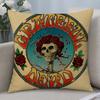 Band Grateful Dead Cushion Cover Cushion Covers Natural Linen Breathable Sofa Bedroom Decor Pillowcase