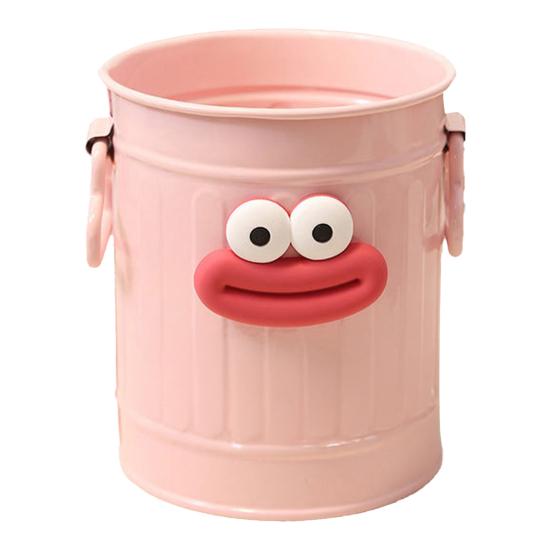 Cartoon Pen Holder Retro Sausage Mouth Bucket Plastic Pen Holder Large Capacity Desk Organizer for Stationery Makeup Brushes