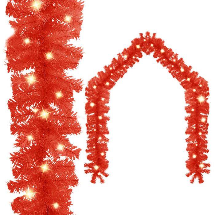VidaXL Christmas Garland with LED Lights Artificial Garland Decoration Garland Ornament Garden Backyard 329195