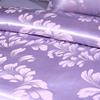 WASART Summer Satin Rayon Jacquard Duvet Cover Set 4pc Elegant Floral Luxury Bedding for Couple King Size 220x240 Cooling Fabric