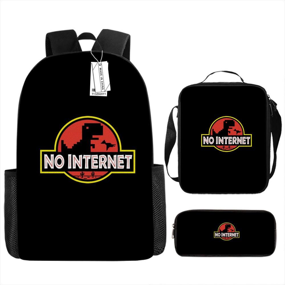 Jurassic Park Trendy Backpack European and American Retro Schoolbag Fourth Grade Bag Dinosaur Backpack