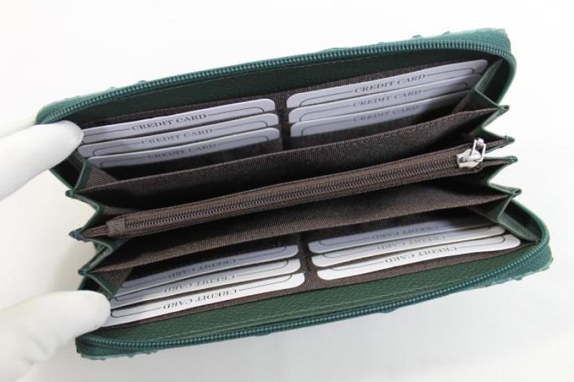 Premium Diamond Python Long Wallet, Genuine Leather, for Good Fortune and Financial Luck, Snakeskin-Grade Genuine Leather, Zipper-Around Design, Box,
