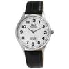 Montre Homme - Q&Q - Superior - Cuir Noir 20mm - Boîtier Acier 40mm - Verre Saphir 5 ATM