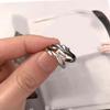 2Pieces Personality Angel Devil Wings Open Ring for Men Women Adjustable Gift