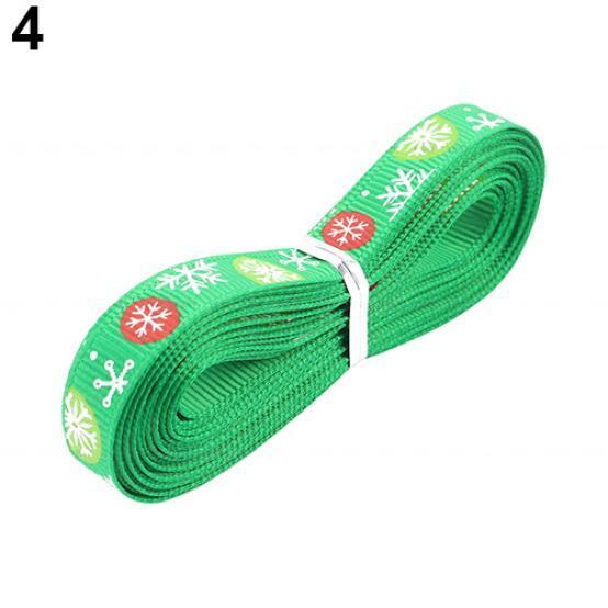 5 Meter 10mm Julgran Snöflinga Mönster Förpackningsband Juldekor