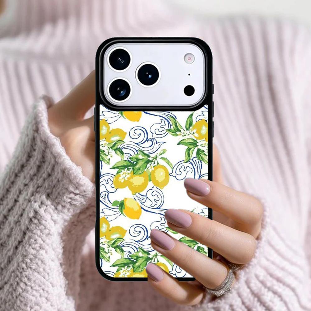 Mediterranean Lemon Phone Case For Apple iPhone 17 Air 16E 15 14 Plus 13 12 11 Pro Max Mini Funda Cover