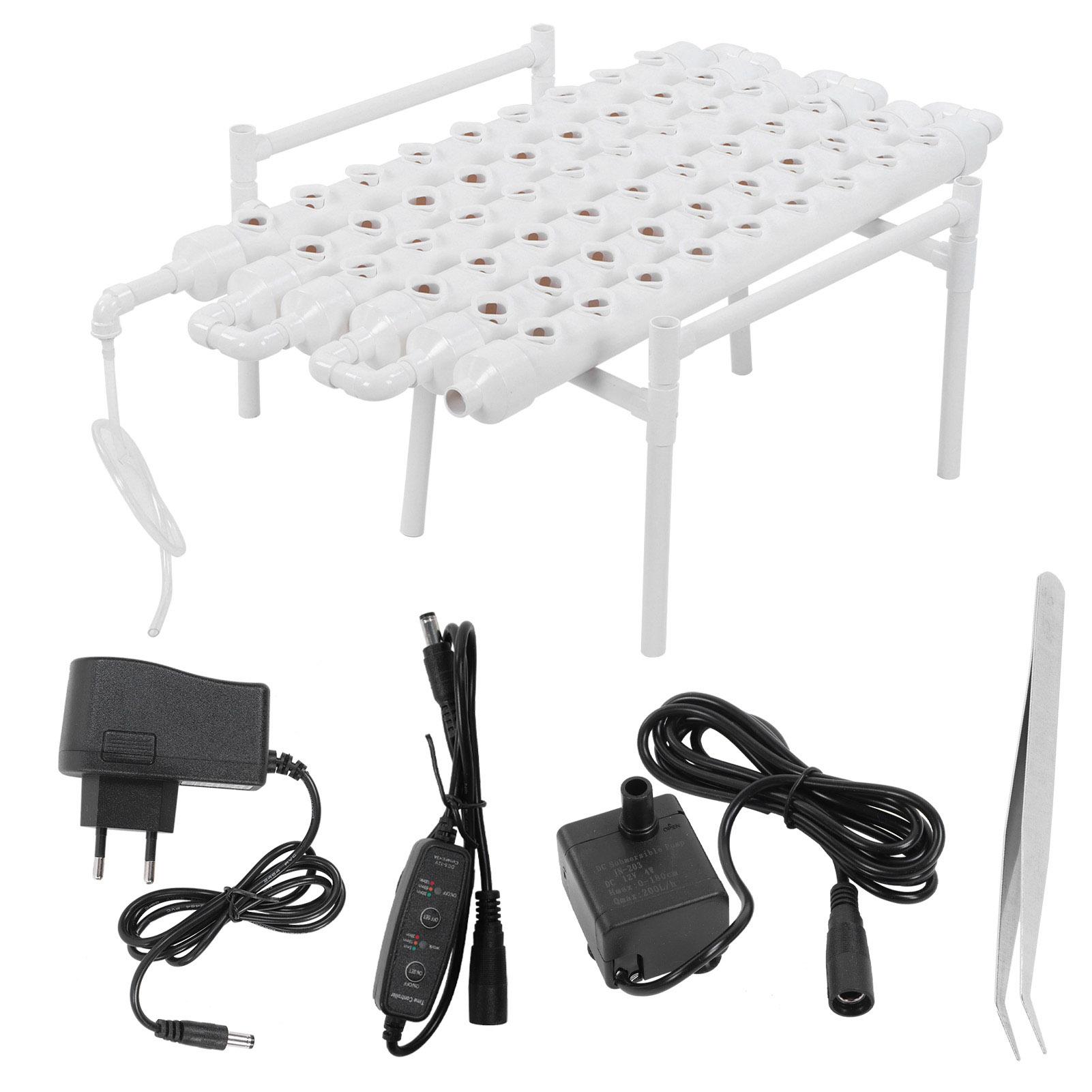 

Комплект для гидропонного выращивания, 1 слой, 54 отверстия, места для посадки растений, трубы из ПВХ, система выращивания растений