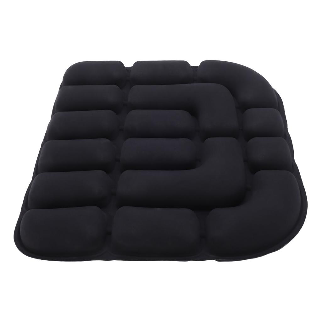 Inflatable Seat Cushion Comfortable Adjustable 3D Air Travel Cushion Portable Black Chair Pad for Driving Office Work