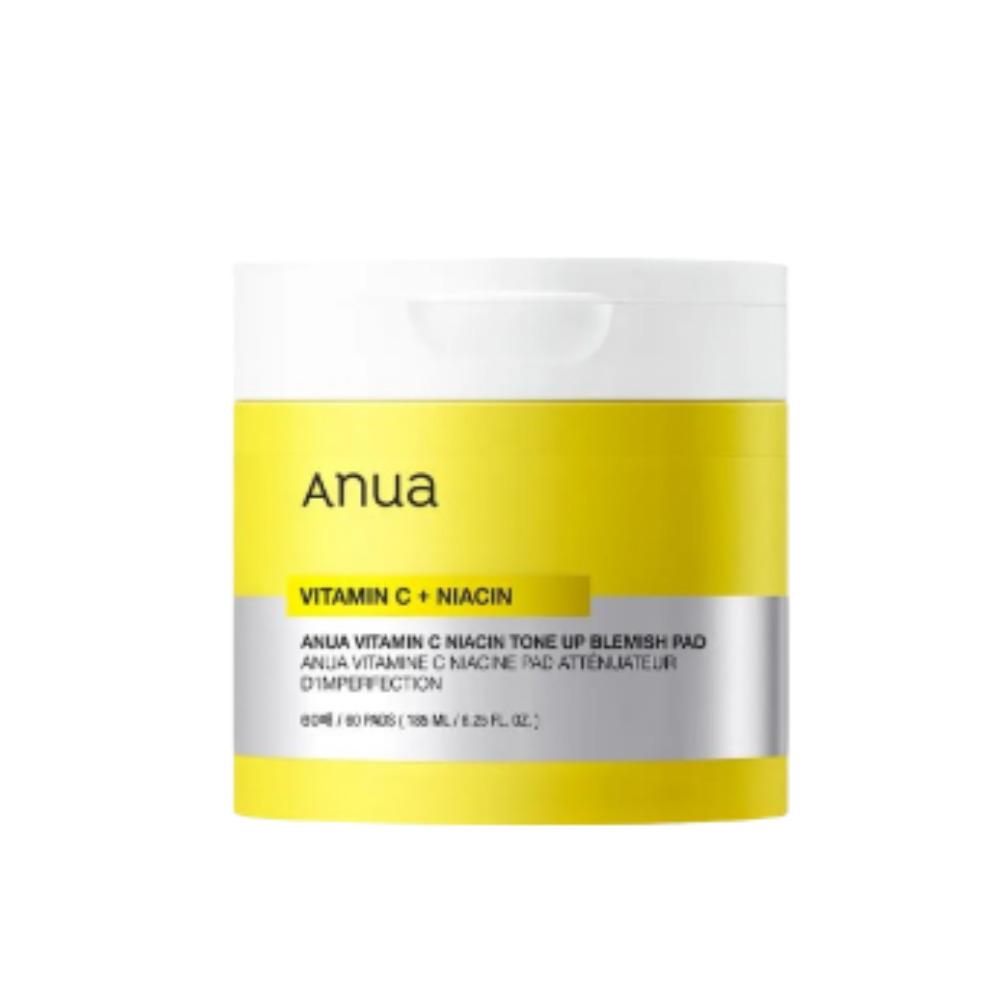 ANUA Vitamin C Niacinamide Tone-Up Dark Spot Pad Brightening Toner Pad (60 Pads)