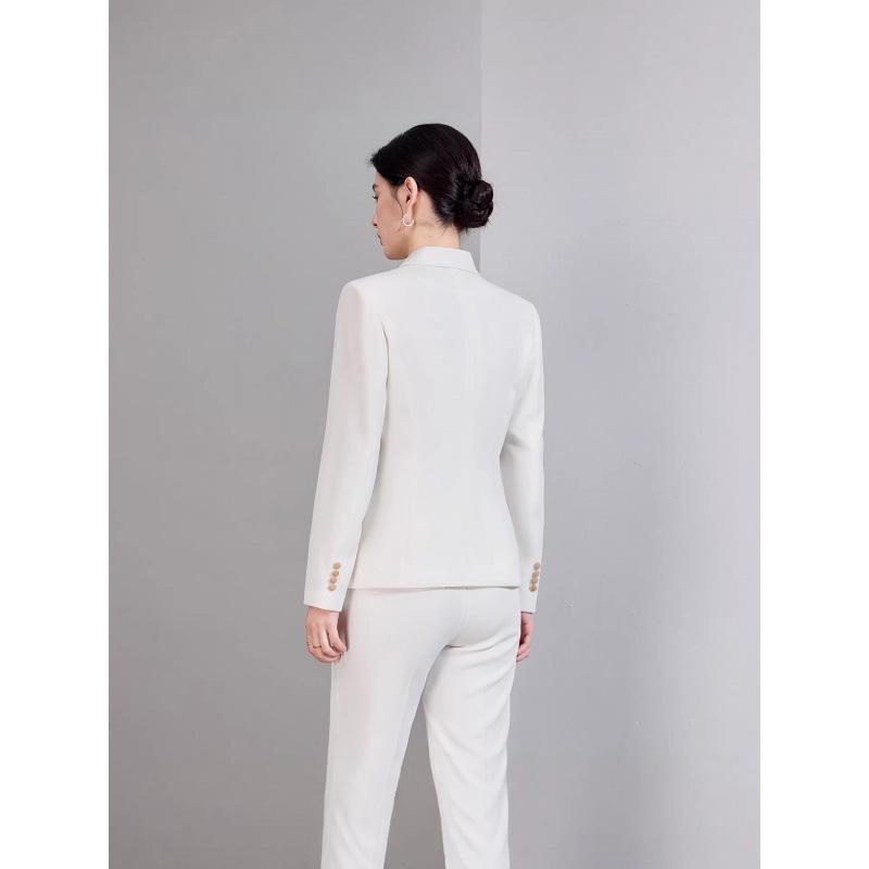 Premium Pink Women's Suit Set: Two-Piece Pants and Skirt for Spring, Autumn, and Winter - Professional Attire
