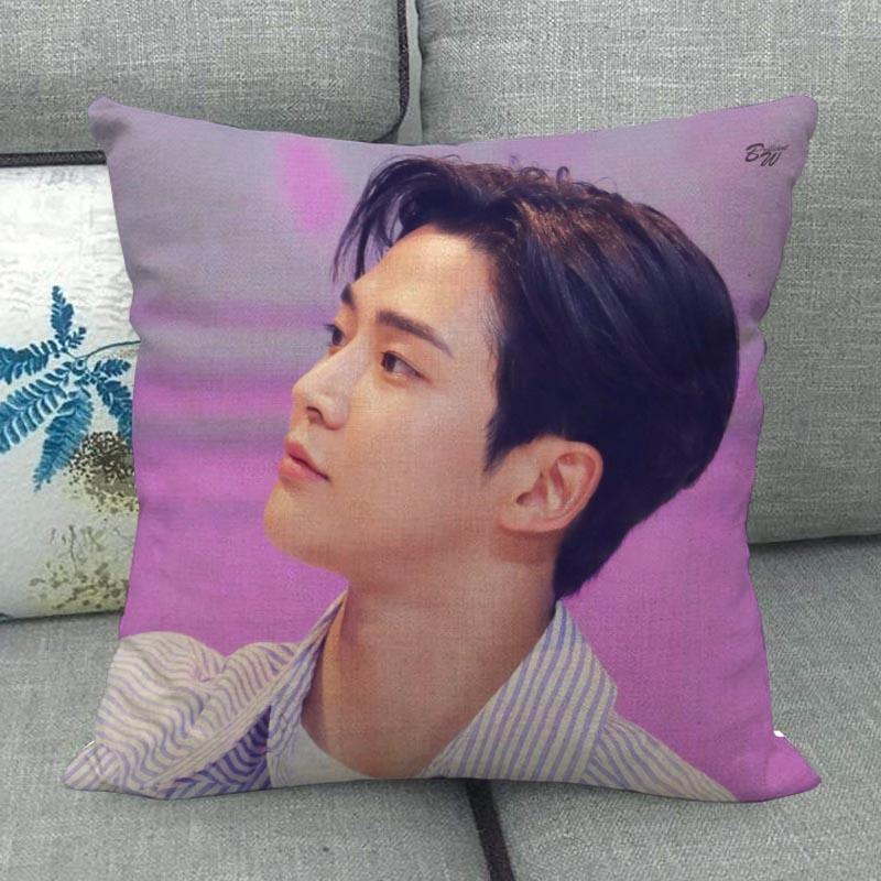 Custom ROWOON Pillowcase Wedding Decorative Cotton Linen Pillow Case For Home PillowCover 45X45(One Sides)