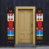 Christmas Decorations Nutcracker Door Curtain Banner Mall Atmosphere
