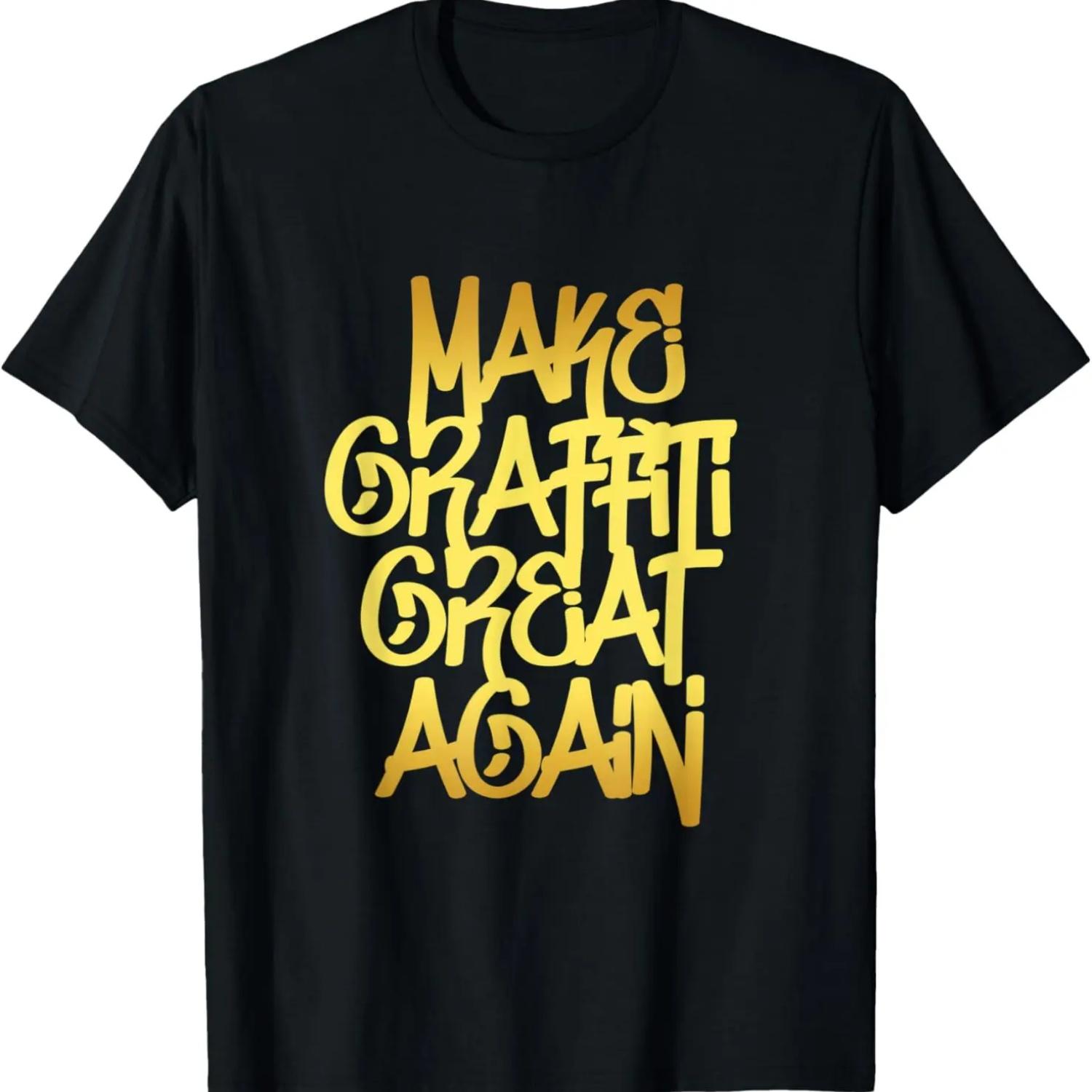 Street American Spray Paint Artist Make Graffiti Great Again T-Shirt S чёрный