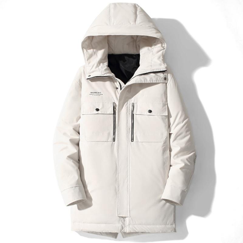 Giacca in Piuma d'Anatra Bianca di Alta Qualità Moda Nuovo Autunno e Inverno Ispessita con Cappuccio