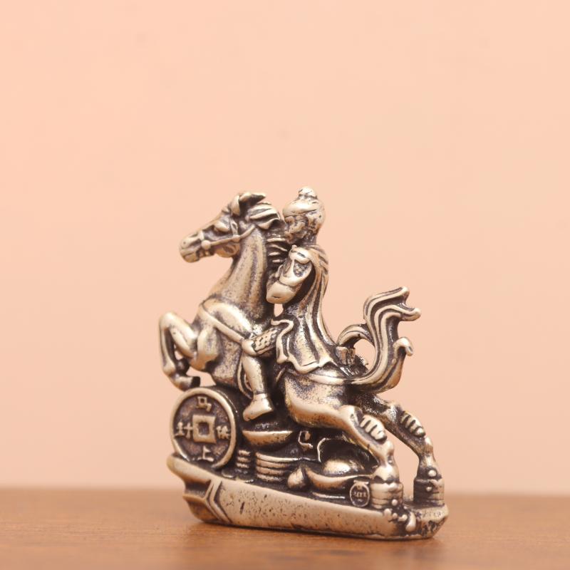 Bronze Horse Desktop Decoration Living Room Tea Table Sculpture Metal Craft Home Decorations