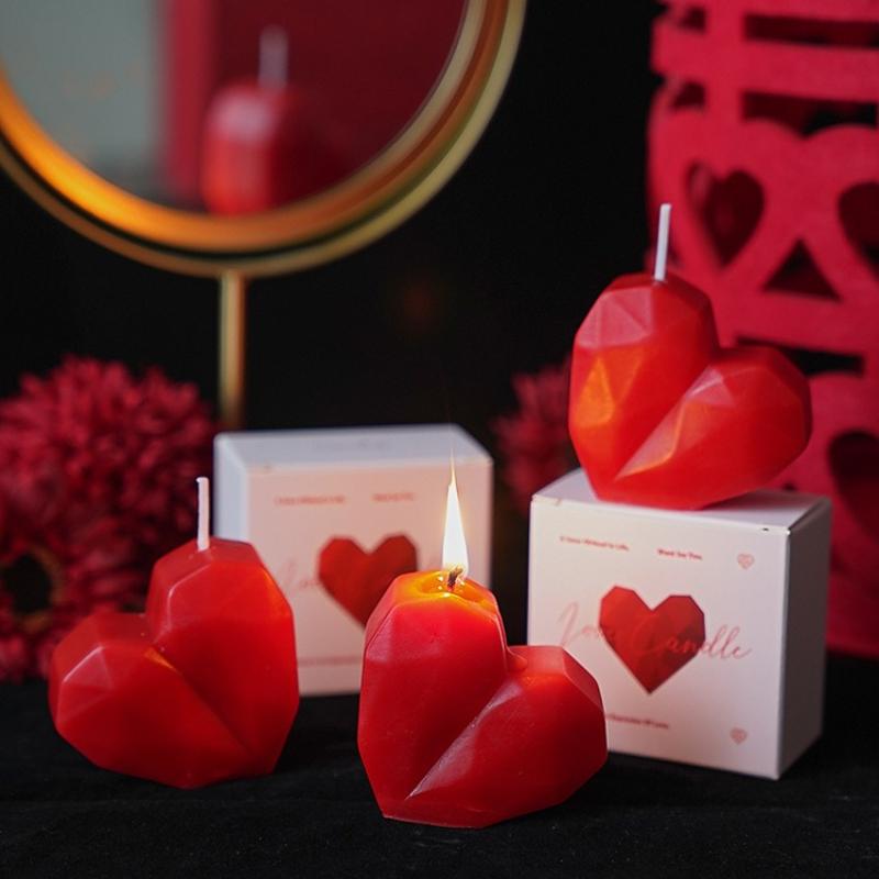 Love Scented Candles, Birthday Gifts, Wedding Souvenirs, Handmade Heart-shaped Atmosphere Scented Candle Decorations