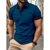 Men's Polo Shirt Short Sleeve Casual Slim Fit Color Blocking T-shirts England Style Streetwear Polos Men's Tops Tees