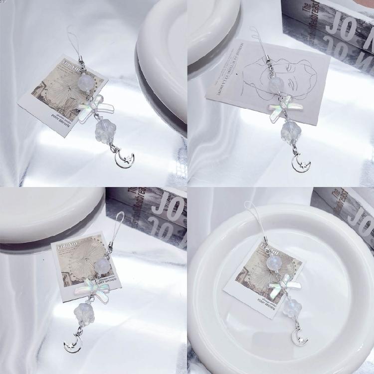 Y2K Phone Chain Cool Girl Sweet Pendant Strap with Star/Bowknot/Butterfly Charm
