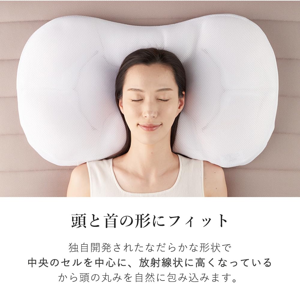 LOFTY Pillow for Ultimate Tossing and 9 Cell Pillow Cotton Fiber X Air 2 Soft Large Wide Stable Fit Luxury Premium Hotel Specification Washable Deep
