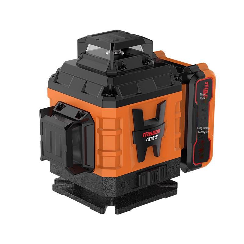 "High-Precision 12-Line Infrared Laser Level for Indoor/Outdoor with Auto-Leveling Green Light"