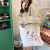 College style simple illustration canvas bag vintage student schoolbag women's shoulder bag