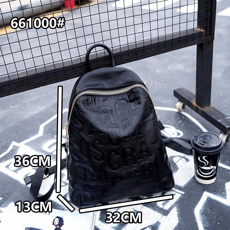 Neuer Rucksack aus Oberleder Japanischer und Koreanischer Schulranzen Damen Einfacher Lederrucksack