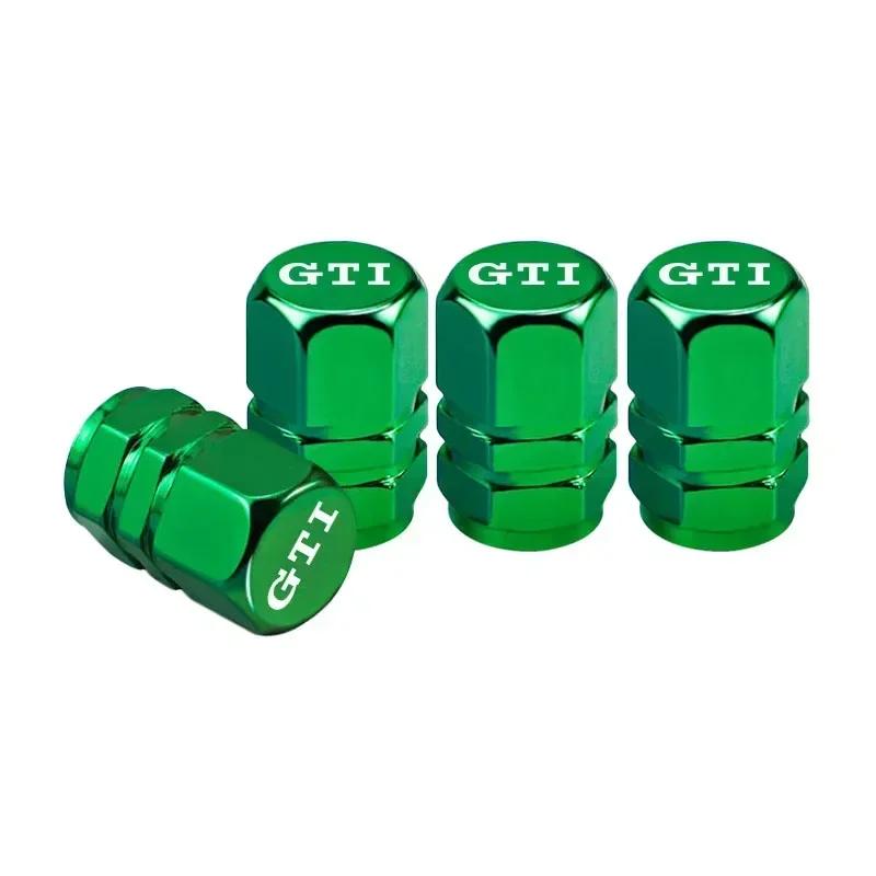 4Pcs Volkswagen Car Valve Stem Cover Metal Dustproof Cap For VW Atlas Jetta Touareg Variant Golf Polo GTI Taos Nivus Passat CC
