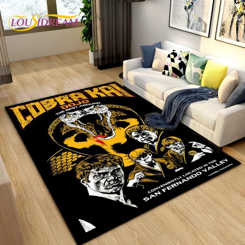 Cobra Kai Amanda TV-Karate-Teppich, groß, Teppich für Wohnzimmer, Schlafzimmer, Sofa, Fußmatte, Dekoration, rutschfeste Bodenmatte für Kinderspiele