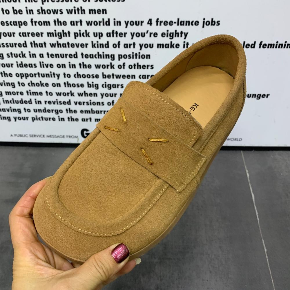 Modne Damskie Mullers Letnie Skórzane Damskie Płaskie Buty Duże Rozmiary Casualowe Damskie Mokasyny Wsuwane Damskie Buty 2024 Nowy Styl