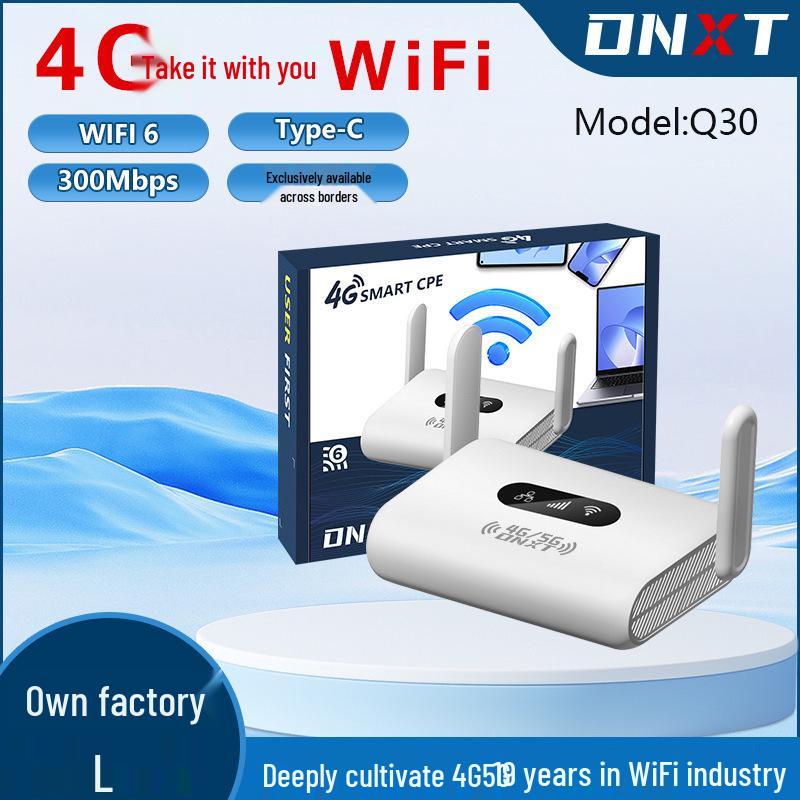 4G Router with WIFI6, SIM Card Slot, Single Network Port, Hotspot Sharing, and Foldable Antenna for Australia and UK