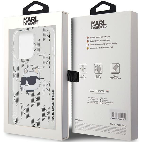 Karl Lagerfeld Klhcp15Lhklpcht Iphone 15 Pro 6.1 Transparent Hardcase Iml Choupette Head & Monogram