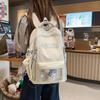 Schoolbag1011 New Korean Style School-Style Backpack for Girls' Middle and High School Large-Capacity School Bag Cute High-Value Lightweight Backpack
