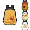 Winnie The Pooh Large Capacity Lightweight 3d School Backpack For Kids And Students Unisex Oxford Fabric