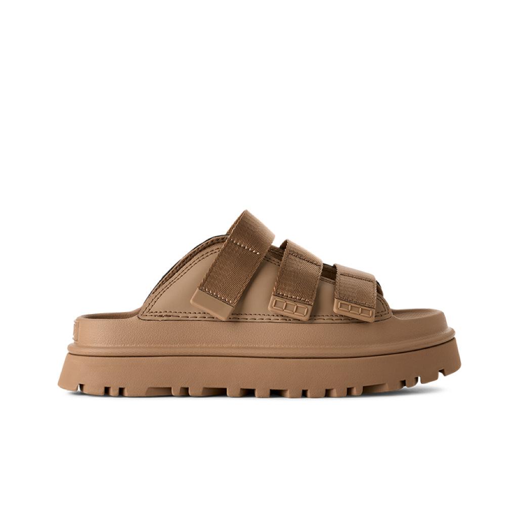 Candy color~ thick-soled beach cool slippers women's 2025 summer new fashion Velcro one-word heightening hole shoes