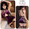 Sexy lingerie sexy lace stitching velvet cheongsam uniform seduction hot perspective