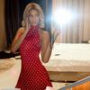 Halter Neck Backless Polka Dot A-line Short Dress Fashion Summer Slim Fit Party Sexy Mini Short Dresses Female Fashion Elegant Printed Clothing
