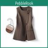 Fit Women Slim Black Vest Asymmetrical Elegant Waistcoat With Lining Spring Fashion