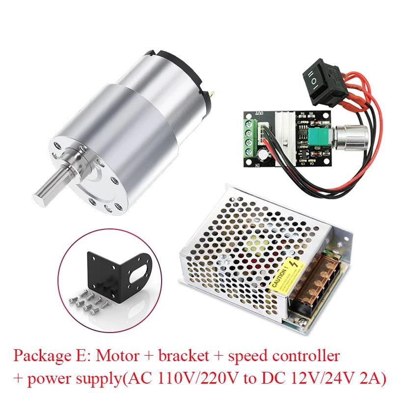 JGB37-520 DC 12V 24V Untersetzungsgetriebemotor Hohes Drehmoment Hohe Leistung 15kg 7RPM-960RPM 520 Getriebemotor Umgekehrter Motor