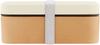 Showa Bento Wood Grain Rice Clean Microwave and Dishwasher Suitable for Men and Made in Product Number 4979539 Box, Resin, Non-Stick, White, Coat,