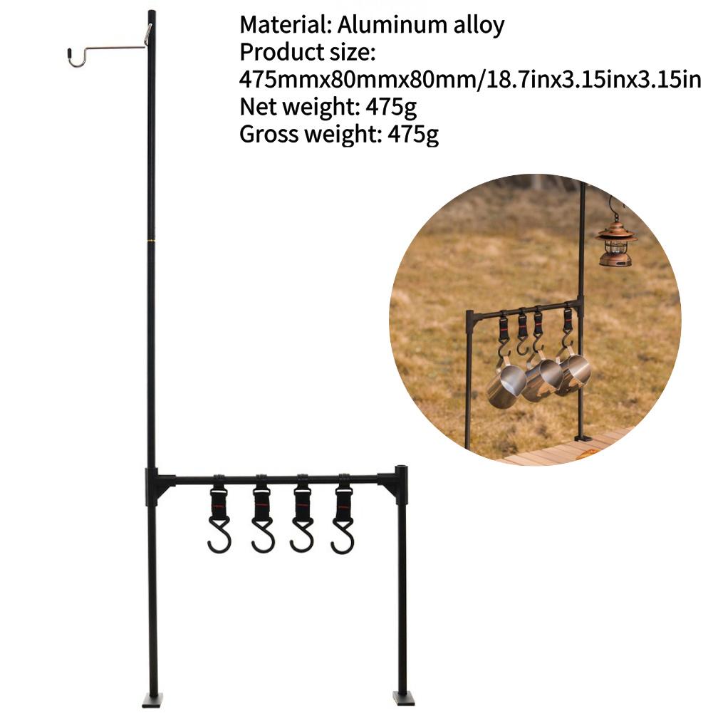 Foldable Camping Tripod Top Plate High Strength Bending Camping Hanging Rack Top Plate with Hanging Hole for BBQ Picnic Hiking