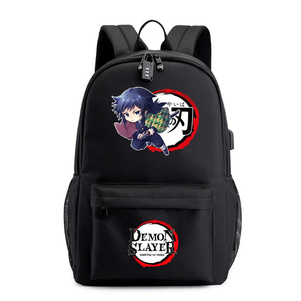 Anime Demon Slayer Printed Backpack for Teenager Student Bookbag Schoolbag Women Large Capacity Waterproof Travel Bag