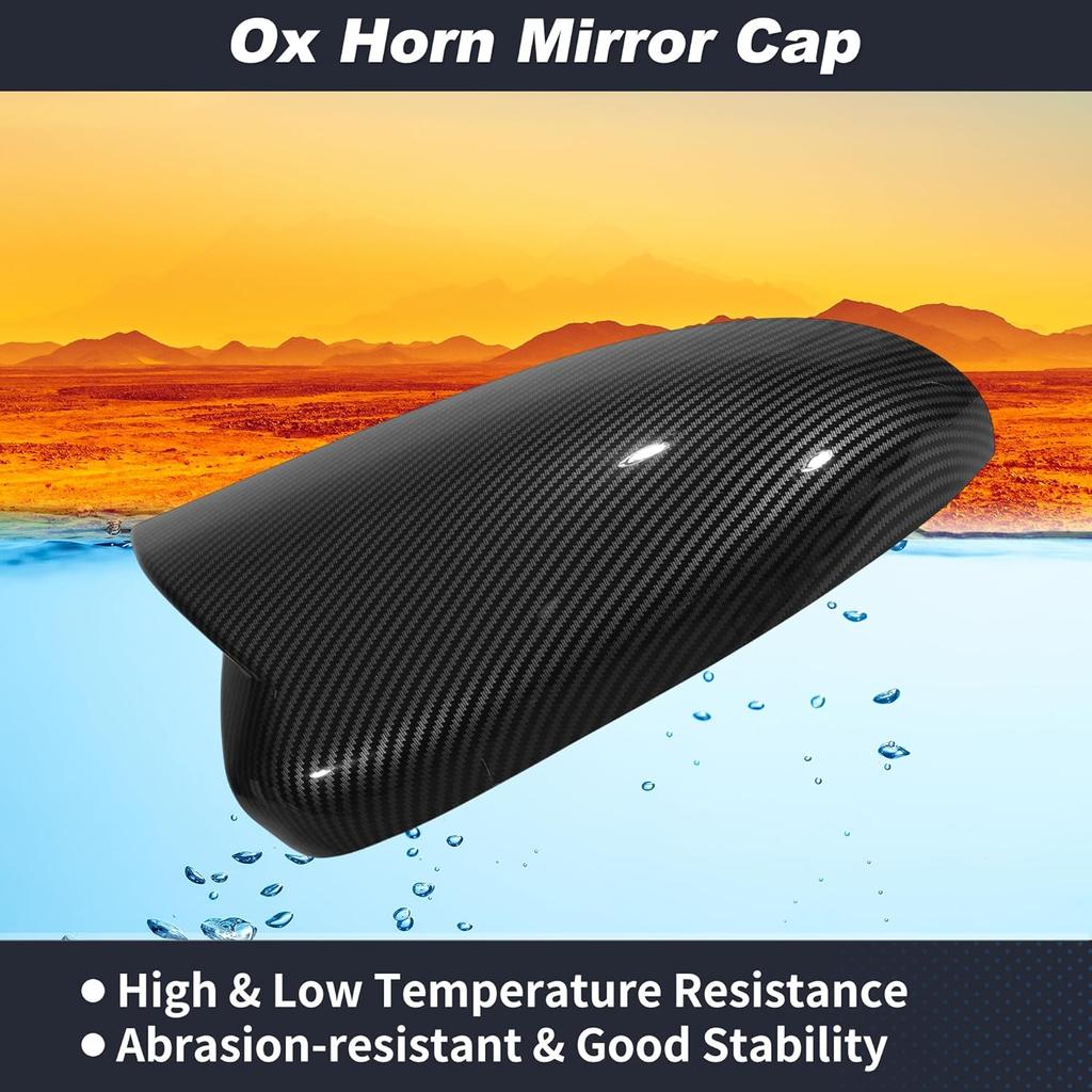 Motoforti 2 Stück Links Rechts Seiten Spiegelkappe für Ochsenhorn-Flügelspiegel für Subaru BRZ 2022-2024, für Toyota GR86 2022-2024, Auto Rückspiegel Fahrer Beifahrer