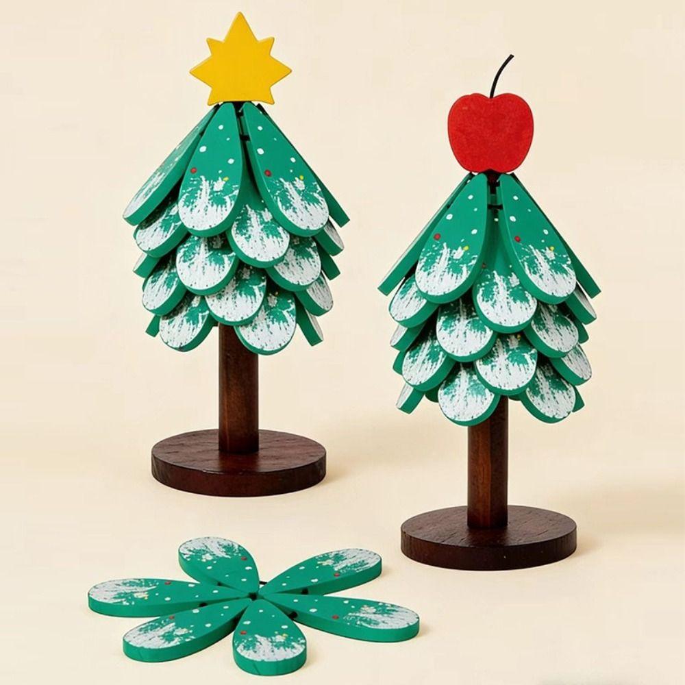 Non-Slip Design Christmas Tree Coaster Anti-Scalding Pot Holder Heat-Resistant Mat Coffee Table