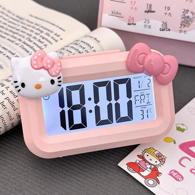 Luminous Cute Beaver Alarm Clock - Multifunctional Silent Desktop Clock with Timer for Dorms and Bedside.