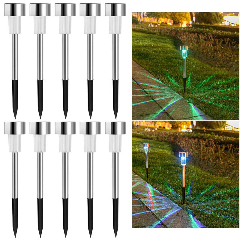 10pcs Solar Garden Light Outdoor Solar Powered Lamp Waterproof Landscape Lantern Lighting for Pathway Yard Lawn Garden Decorati