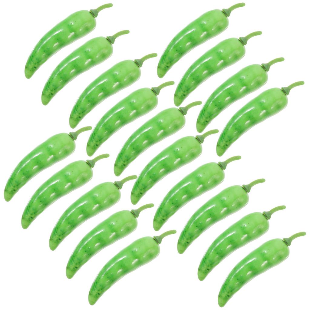 20Pcs Artificial Chili Peppers Realistic Simulation Fake Vegetable Decoration Photo Props Home Shop Display Foams Pepper