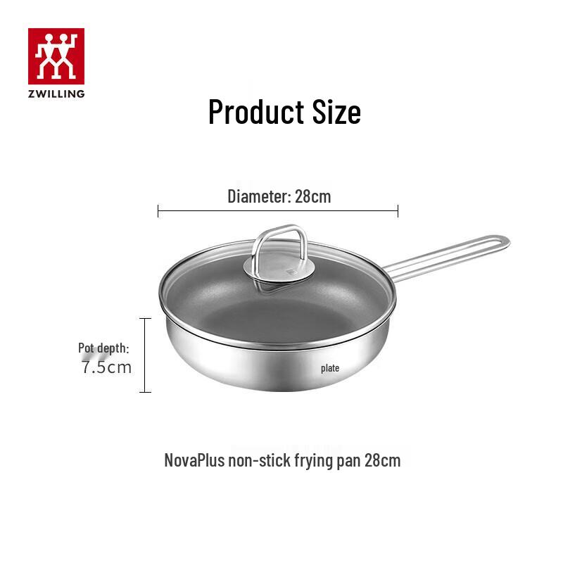 ZWILLING Nova Plus 28cm Non-Stick Frying Pan with Lid