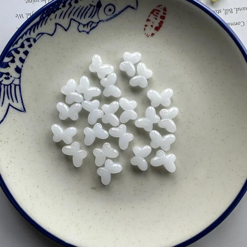 

DW03 20pcs 10*14.5mm Cute Butterfly Lampwork Beads Glass Handmade Imitation Glaze Beads Simple Making DIY Bracelet Trend Beads 10x14.5mm(20pcs)